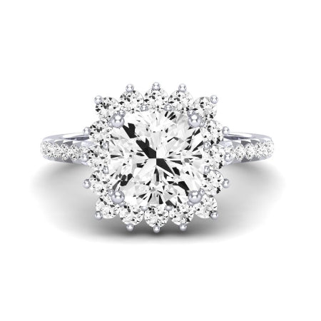 Gazania Diamond Matching Band Only (does Not Include Engagement Ring) For Ring With Cushion Center whitegold