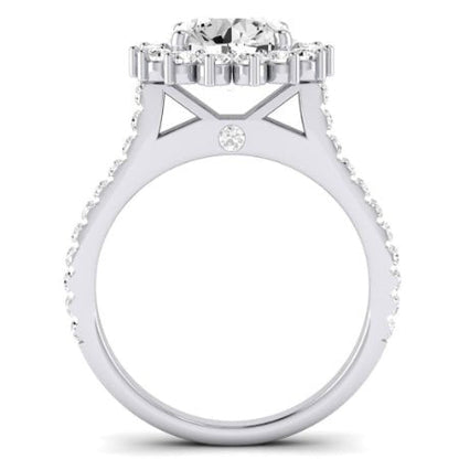 Gazania Diamond Matching Band Only (does Not Include Engagement Ring) For Ring With Round Center whitegold