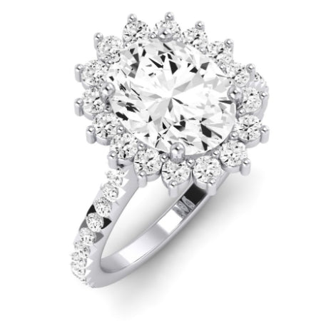 Gazania Oval Moissanite Bridal Set whitegold