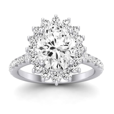 Gazania Oval Moissanite Bridal Set whitegold