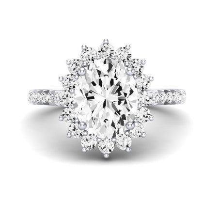 Gazania Oval Moissanite Bridal Set whitegold