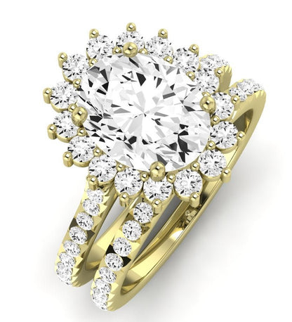 Gazania Oval Moissanite Bridal Set yellowgold
