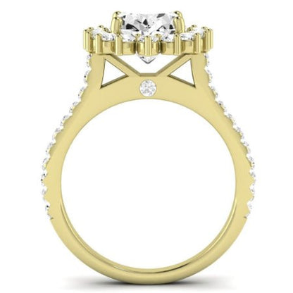 Gazania Oval Moissanite Bridal Set yellowgold