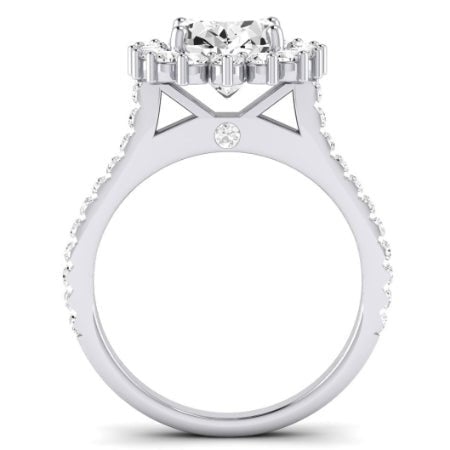 Gazania Oval Moissanite Bridal Set whitegold