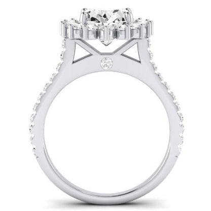 Gazania Oval Moissanite Bridal Set whitegold