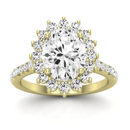 Gazania Oval Moissanite Bridal Set yellowgold