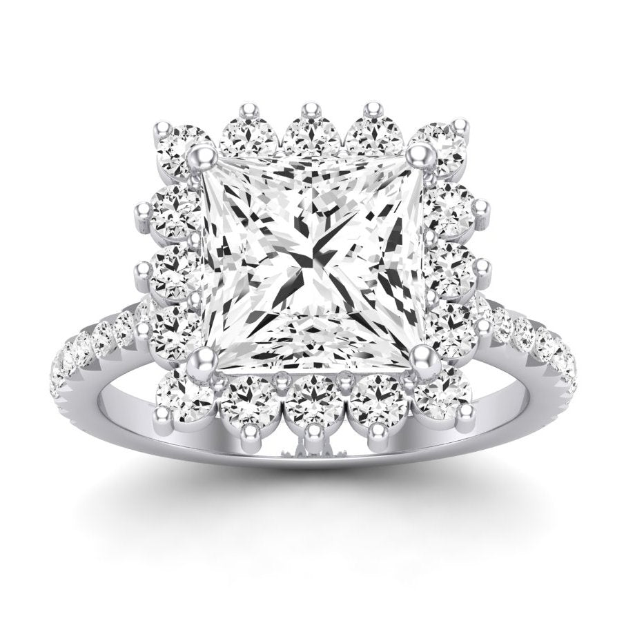 Gazania - Princess Diamond Engagement Ring (Clarity Enhanced)