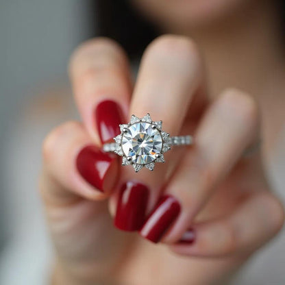 Gazania - Round Diamond Engagement Ring (Clarity Enhanced)