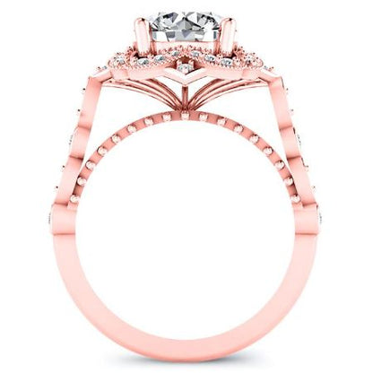 Hana Round Moissanite Bridal Set rosegold