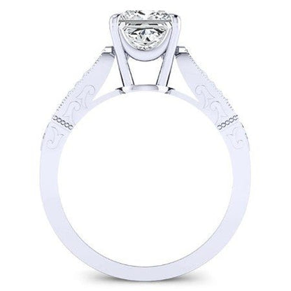 Heath Diamond Matching Band Only (engagement Ring Not Included) For Ring With Princess Center whitegold