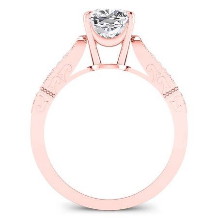 Heath Moissanite Matching Band Only (engagement Ring Not Included) For Ring With Cushion Center rosegold