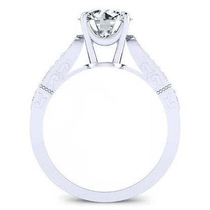 Heath Round Moissanite Bridal Set whitegold