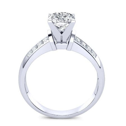 Heather Cushion Moissanite Bridal Set whitegold