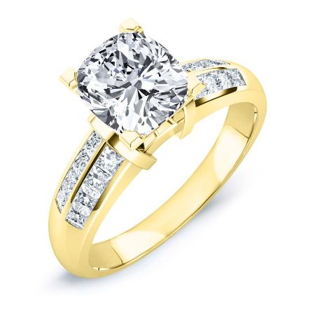 Heather Cushion Moissanite Bridal Set yellowgold