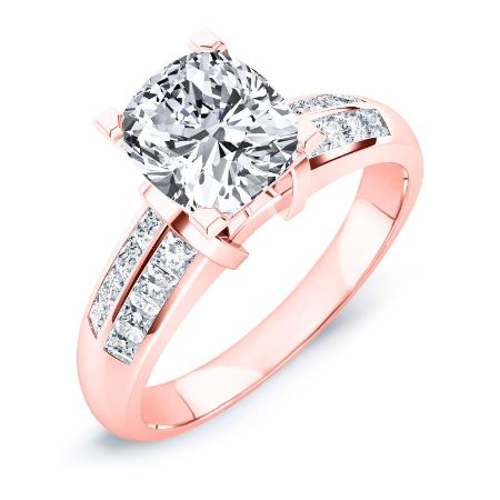 Heather Cushion Moissanite Bridal Set rosegold