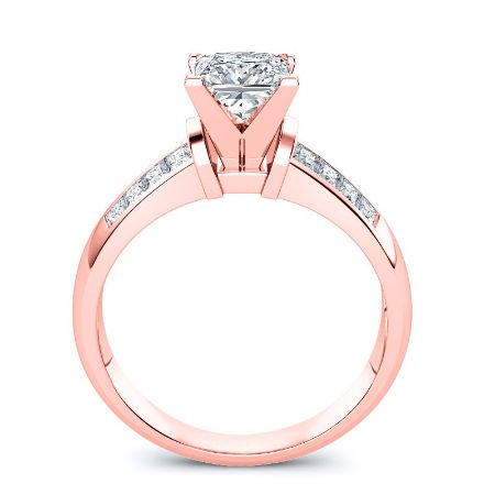 Heather Diamond Matching Band Only (engagement Ring Not Included) For Ring With Princess Center rosegold