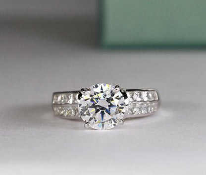 Heather Round Diamond Engagement Ring (Lab Grown Igi Cert) whitegold