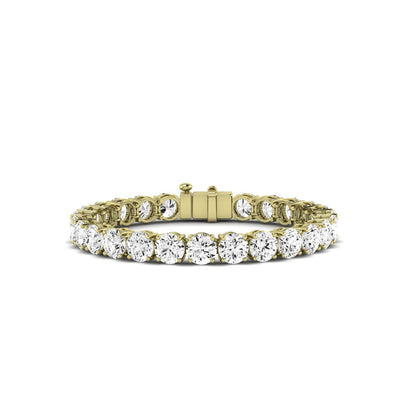 Helena Round Moissanite Tennis Bracelet yellowgold