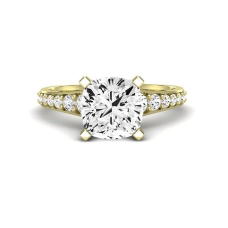 Holly Diamond Matching Band Only (does Not Include Engagement Ring) For Ring With Cushion Center yellowgold