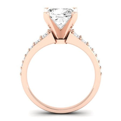 Holly Diamond Matching Band Only (does Not Include Engagement Ring) For Ring With Cushion Center rosegold
