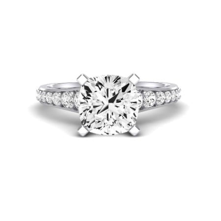 Holly Diamond Matching Band Only (does Not Include Engagement Ring) For Ring With Cushion Center whitegold