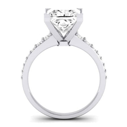 Holly Diamond Matching Band Only (does Not Include Engagement Ring) For Ring With Princess Center whitegold