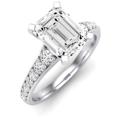 Holly Emerald Moissanite Bridal Set whitegold