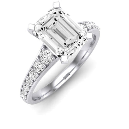 Holly Emerald Moissanite Bridal Set whitegold