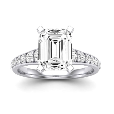 Holly Emerald Moissanite Bridal Set whitegold