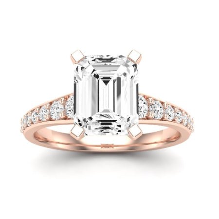 Holly Emerald Moissanite Bridal Set rosegold