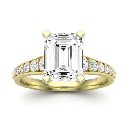 Holly Emerald Moissanite Bridal Set yellowgold