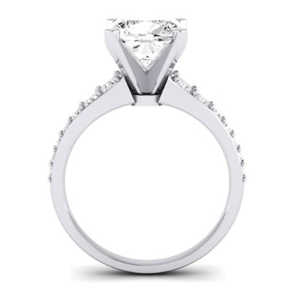 Holly Diamond Matching Band Only (does Not Include Engagement Ring) For Ring With Cushion Center whitegold