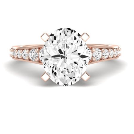 Holly Diamond Matching Band Only (does Not Include Engagement Ring) For Ring With Oval Center rosegold