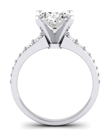 Holly Oval Moissanite Engagement Ring whitegold