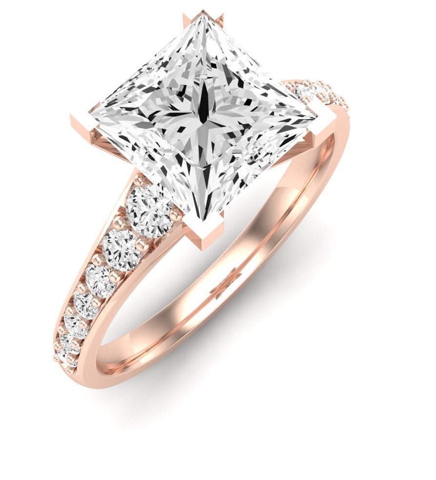 Holly Princess Moissanite Engagement Ring rosegold