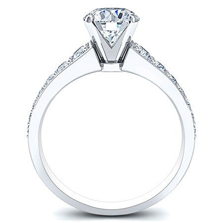 Holly Round Moissanite Bridal Set whitegold