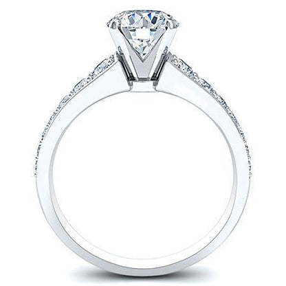 Holly Round Moissanite Bridal Set whitegold