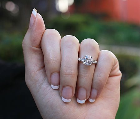 Holly Round Moissanite Bridal Set whitegold