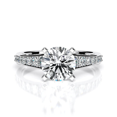 Holly Round Moissanite Engagement Ring whitegold