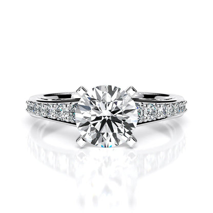 Holly Round Moissanite Engagement Ring whitegold