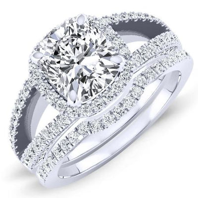 Honesty Cushion Diamond Bridal Set (Lab Grown Igi Cert) whitegold
