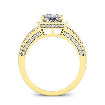 Honesty Diamond Matching Band Only (engagement Ring Not Included) For Ring With Round Center yellowgold