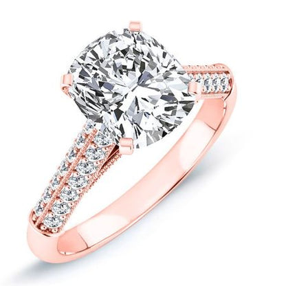 Iberis Cushion Moissanite Bridal Set rosegold