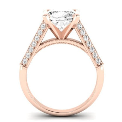 Iberis Diamond Matching Band Only (does Not Include Engagement Ring) For Ring With Cushion Center rosegold