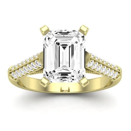 Iberis Emerald Moissanite Bridal Set yellowgold