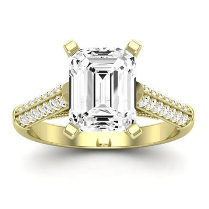 Iberis Emerald Moissanite Bridal Set yellowgold