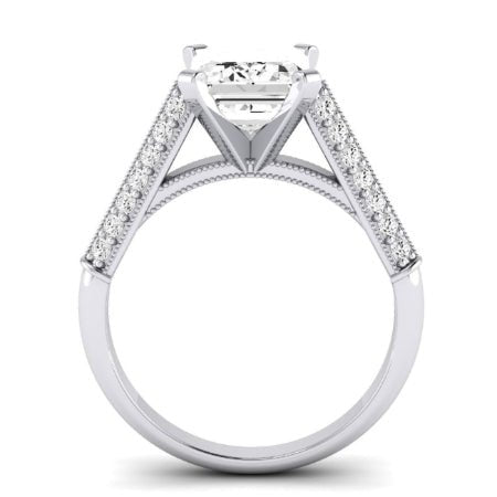 Iberis Emerald Moissanite Bridal Set whitegold