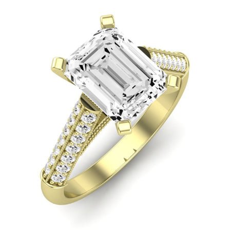 Iberis Emerald Moissanite Bridal Set yellowgold