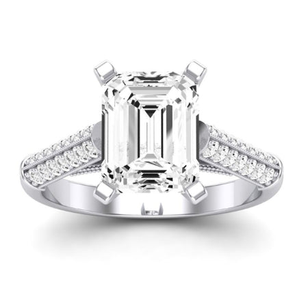 Iberis Emerald Moissanite Bridal Set whitegold
