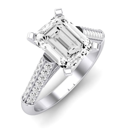Iberis Emerald Moissanite Bridal Set whitegold